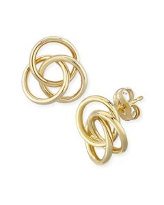 Love Knot Stud Earrings in 14k Gold