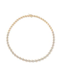 Diamond All-Around 17" Collar Necklace (1 ct. t.w.) in 10k Gold, Created for Macy's