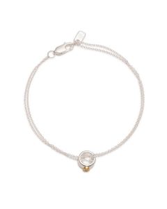 Diamond Accent Bezel Flex Bracelet in Sterling Silver and 14K Over Sterling Silver