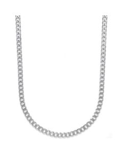 Men's Curb Chain Necklace in Sterling Silver