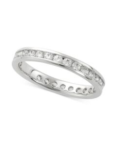 Diamond Channel Set Eternity Band (1 ct. t.w.) in 14k White Gold